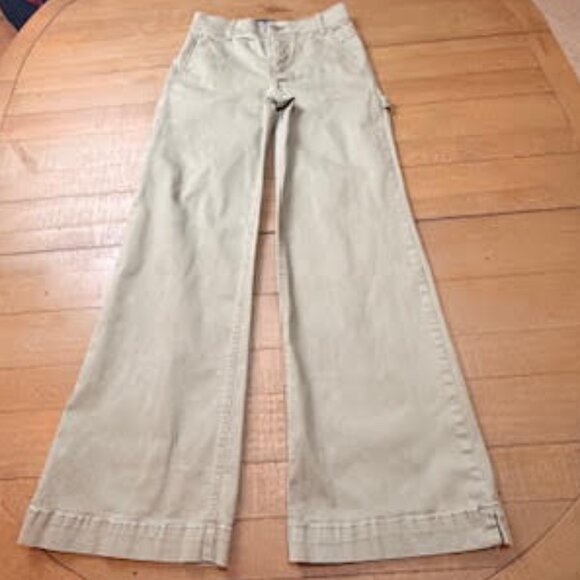 Democracy Absolution® Fit Technology Khaki Wide Leg Cargo Pants Shape Flex SZ 4 - Picture 3 of 11